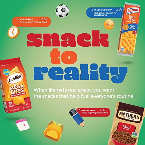 Pepperidge Farm Goldfish Colors Cheddar Crackers, 0.9 Ounce Snac