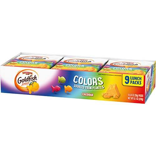 Pepperidge Farm Goldfish Colors Cheddar Crackers, 0.9 Ounce Snac