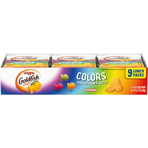 Pepperidge Farm Goldfish Colors Cheddar Crackers, 0.9 Ounce Snac