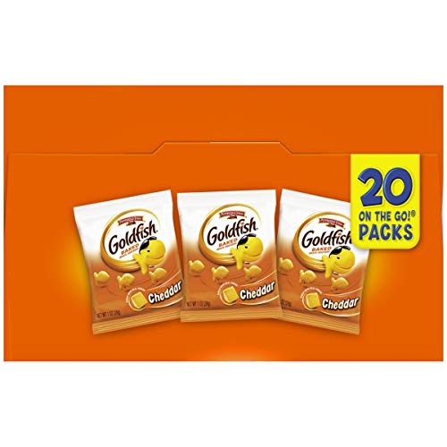 Pepperidge Farm Goldfish Cheddar Crackers, 1 Ounce Bags, 20 Count