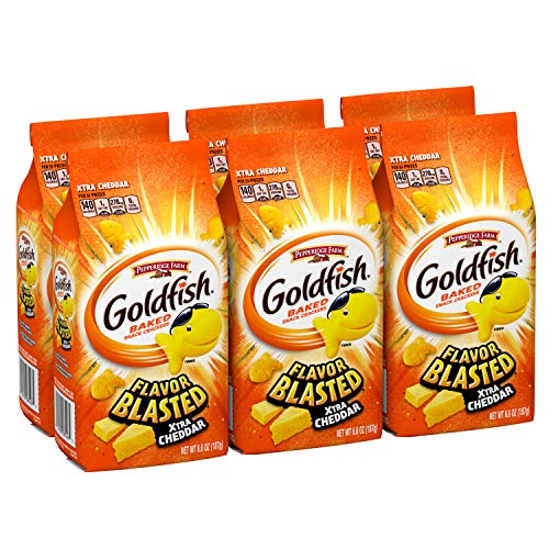 Pepperidge Farm Goldfish Flavor Blasted Xtra Cheddar Crackers, 6