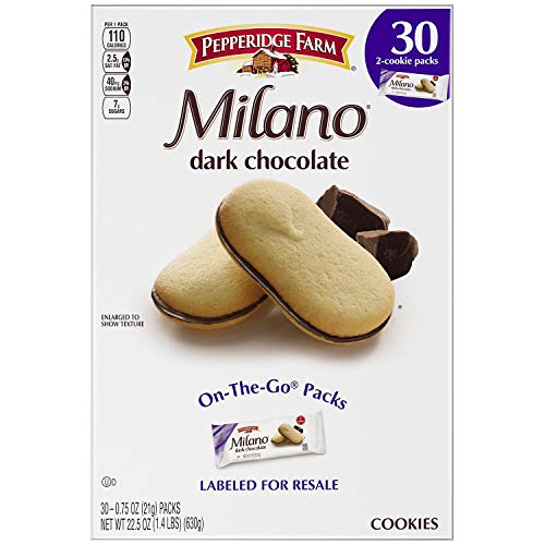Pepperidge Farm Milano Cookies, Dark Chocolate: 30 Count 0.75 Oz