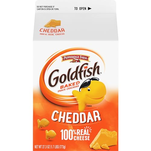 Goldfish Cheddar Cheese Crackers, 27.3 oz Carton