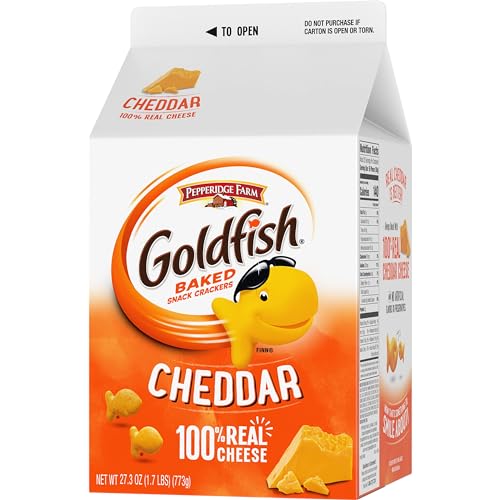 Goldfish Cheddar Cheese Crackers, 27.3 oz Carton