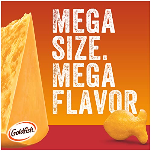 Goldfish Mega Bites, Sharp Cheddar Crackers, 26.7 Oz Carton
