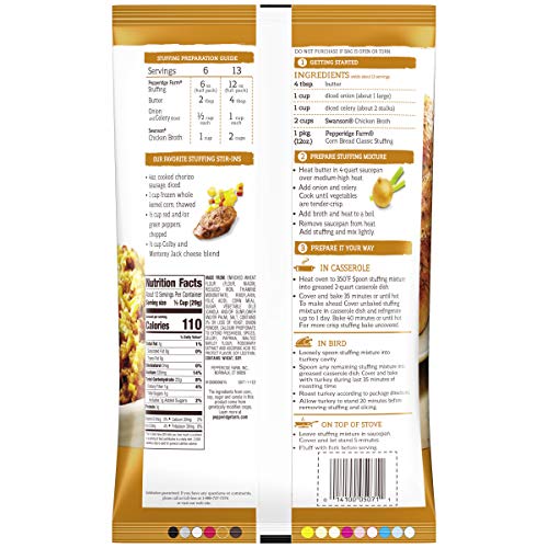Pepperidge Farm Corn Bread Classic Stuffing, 12 Oz