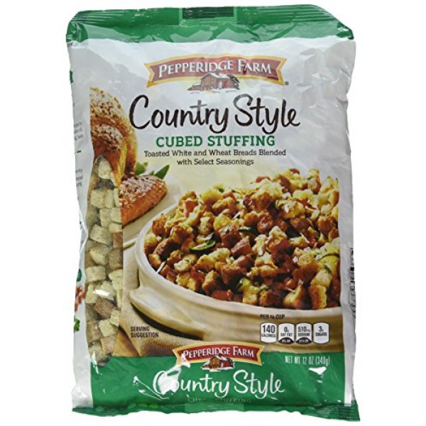 Pepperidge Farm, Country Style, Cubed Stuffing, 12oz Bag Pack o...