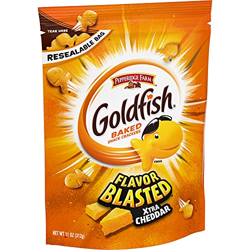Pepperidge Farm Goldfish Flavor Blasted Xtra Cheddar Snack Crack...