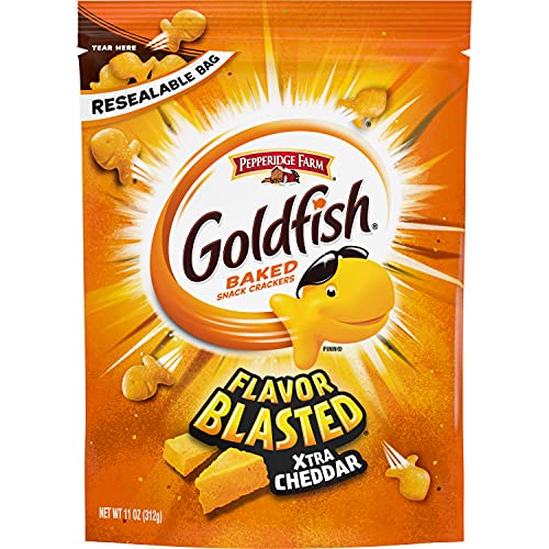 Pepperidge Farm Goldfish Flavor Blasted Xtra Cheddar Snack Crack...