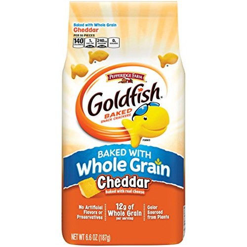Pepperidge Farm Goldfish Whole Grain Cheddar Crackers, 6.6 Ounce