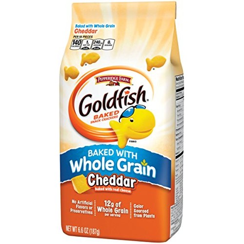 Pepperidge Farm Goldfish Whole Grain Cheddar Crackers, 6.6 Ounce