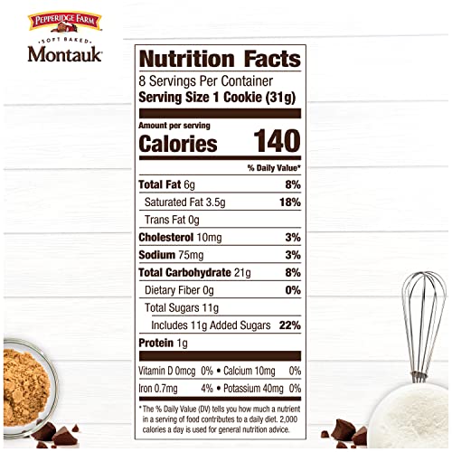 Pepperidge Farm Montauk Soft Baked Milk Chocolate Cookies, 8.6 o...