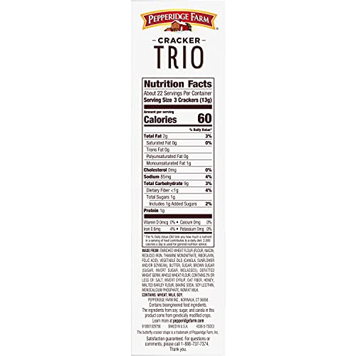 Pepperidge Farm Trio Variety Crackers, 10 Ounce Box