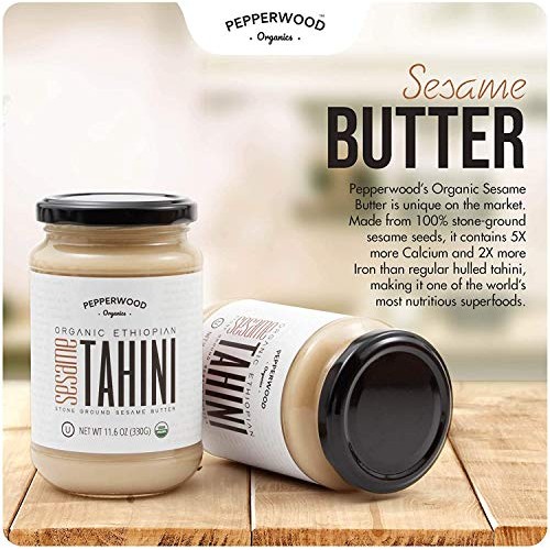 Organic Ethiopian Sesame Tahini Paste - Hulled - Stone-Ground, U...