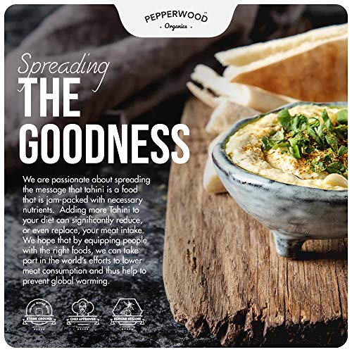 Organic Stone-Ground Whole Sesame Tahini Paste, Unhulled, Unsalt