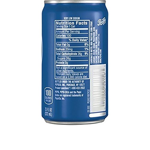 Pepsi And Mtn Dew Mini Can Variety Pack, 7.5 Oz Cans, 24 Countp