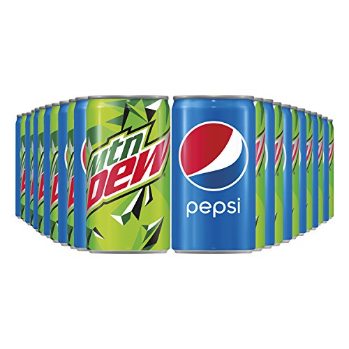 Pepsi And Mtn Dew Mini Can Variety Pack, 7.5 Oz Cans, 24 Countp