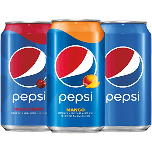 Pepsi Flavors Variety Cherry Mango Original 12Oz Cans Pack, 18 C