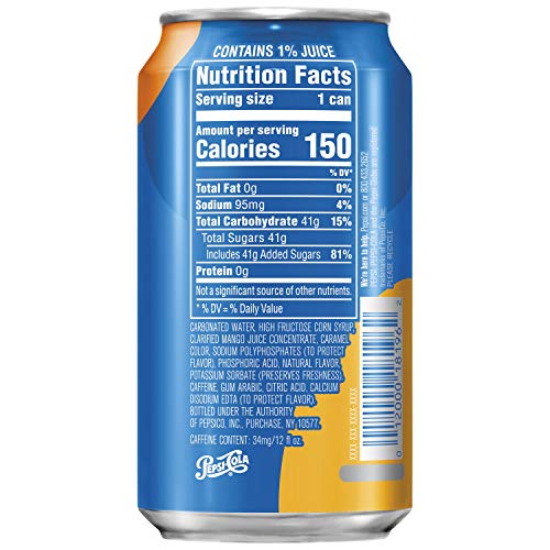 Pepsi Mango Regular 12Oz Cans 12 Pack