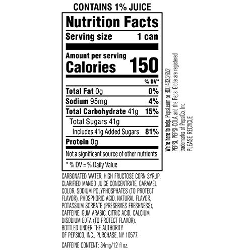 Pepsi Mango Regular 12Oz Cans 12 Pack