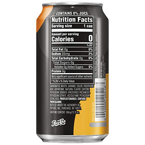 Pepsi, Zero Sugar 12Oz Cans 12 Pack, Mango