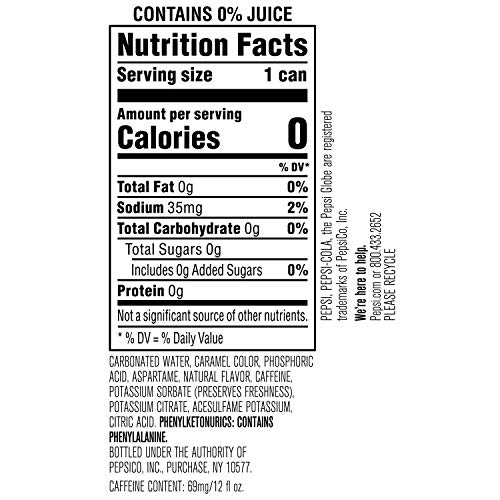 Pepsi, Zero Sugar 12Oz Cans 12 Pack, Mango