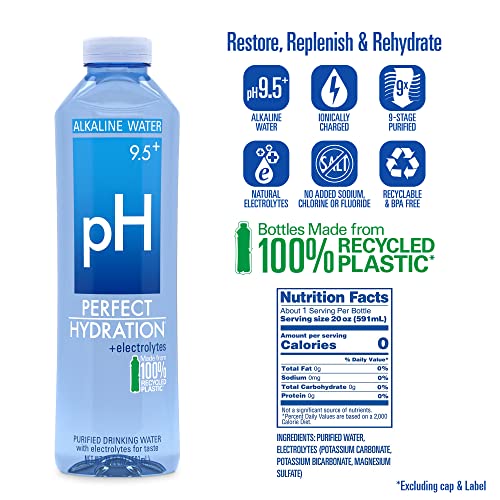 Perfect Hydration 9.5+ pH Alkaline Drinking Water 100% Recycled ...