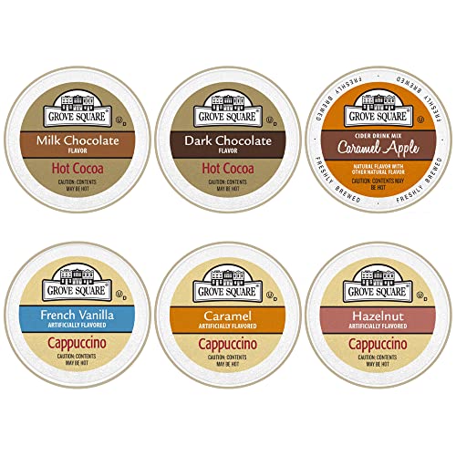 Grove Square Cappuccino, Cider and Hot Chocolate Variety Pack, F...
