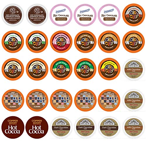 30-Count Hot Cocoa And Hot Chocolate Single Serve Cups For Keuri