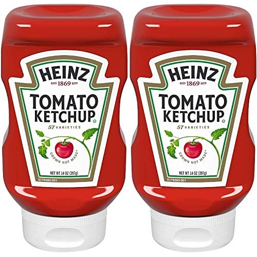 Heinz Classic Squeeze Bottles Ketchup, 14 Oz Bottle, Pack Of Two