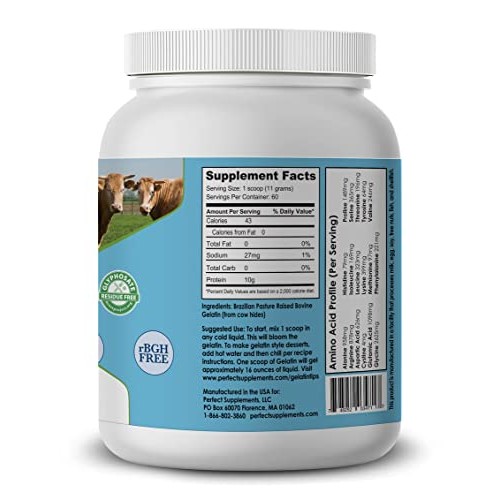 Perfect Supplements – Perfect Bovine Gelatin – 660 Grams – 100%