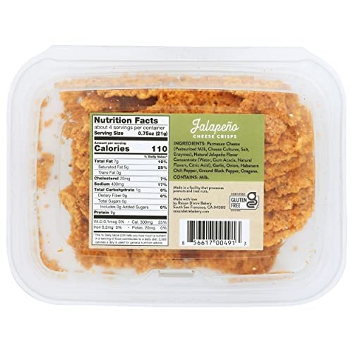 Perfectly Crisp Jalapeno Parmesan Crisps, 3 Oz