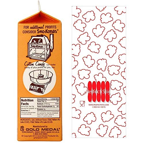 Perfectware Popcorn Bags 125Ct With Popcorn Season Salt 35Oz