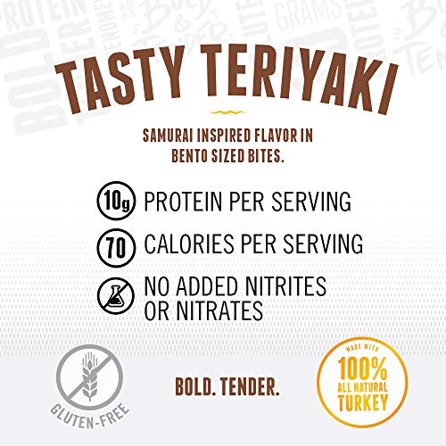 Perky Jerky Tasty Teriyaki Turkey Jerky, 2.2Oz Bag - Low Sodium