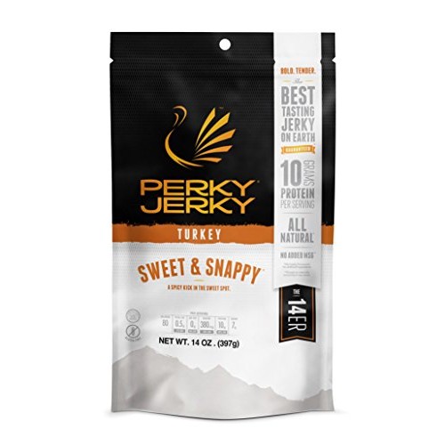 Turkey Perky Jerky 14 Oz. Bag - Sweet &Amp; Snappy Flavor – Tender,