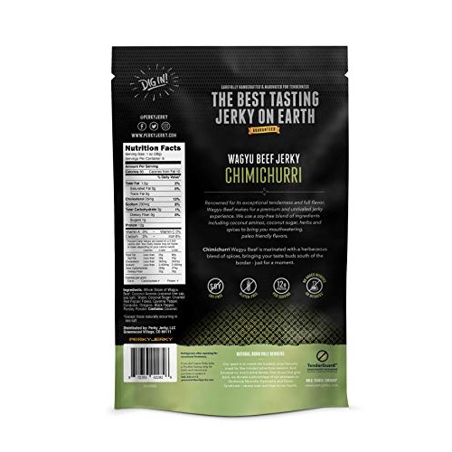 Perky Jerky Chimichurri Wagyu Beef Jerky, 8Oz | Antibiotic Free