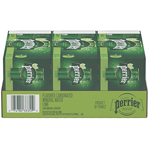 Perrier Lime Flavored Carbonated Mineral Water, 8.45 Fl Oz 30 P