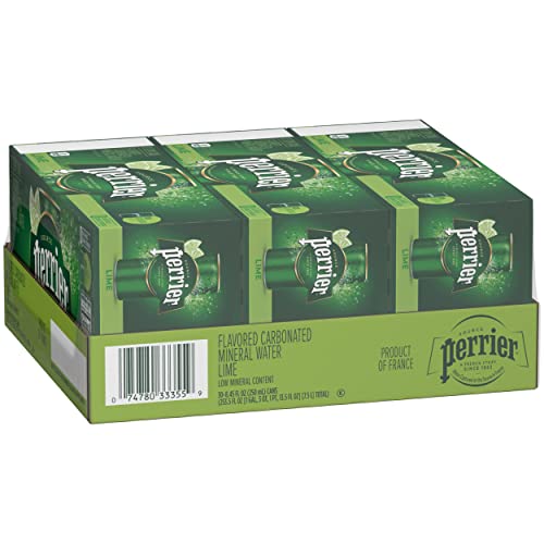 Perrier Lime Flavored Carbonated Mineral Water, 8.45 Fl Oz 30 P