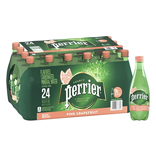 Perrier Pink Grapefruit Flavored Carbonated Mineral Water, 16.9