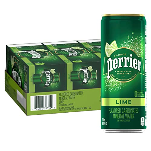 Perrier Lime Flavored Carbonated Mineral Water, 8.45 Fl Oz 30 P