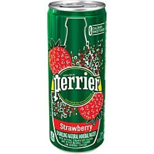 Perrier Strawberry Flavored Carbonated Mineral Water, 8.45 Fl Oz