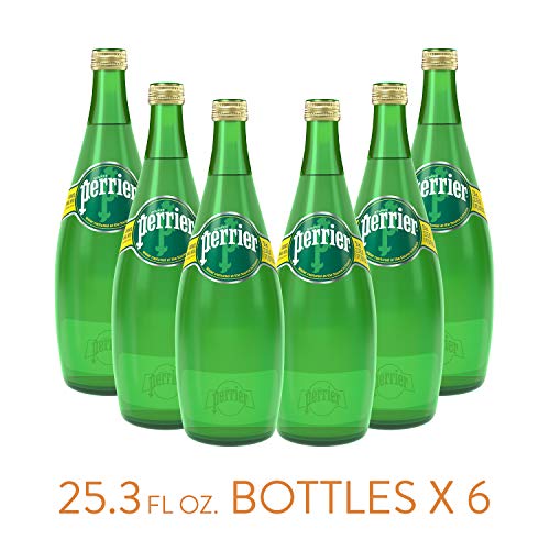 Perrier Carbonated Mineral Water, 25.3 Fl Oz. Glass Bottle 6 Pack