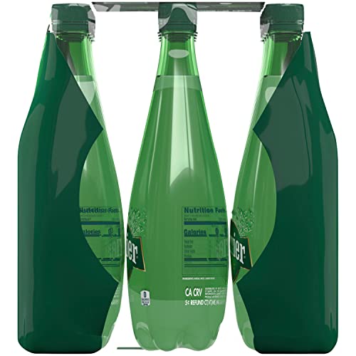 Perrier Carbonated Mineral Water, Plastic Bottles 33.8 Fl Oz Pa...