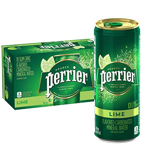 Perrier Lime Flavored Carbonated Mineral Water, 8.45 Fl Oz. Slim
