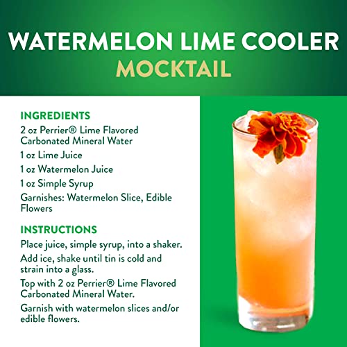 Perrier Lime Flavored Sparkling Water, 11.15 FL OZ Cans 8 Count