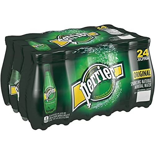 Perrier Mineral Water, .5 Liter, Portable Plastic Bottles, 24/CT...