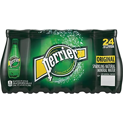 Perrier Mineral Water, .5 Liter, Portable Plastic Bottles, 24/CT...