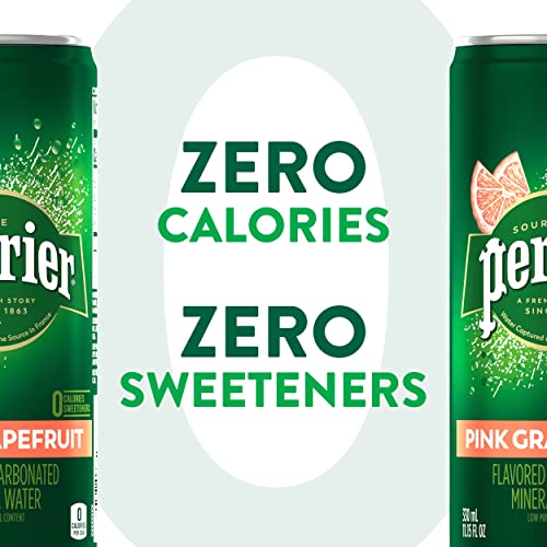 Perrier Pink Grapefruit Flavored Sparkling Water, 11.15 FL OZ Sl...