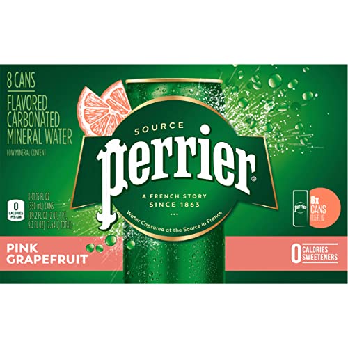 Perrier Pink Grapefruit Flavored Sparkling Water, 11.15 FL OZ Sl...