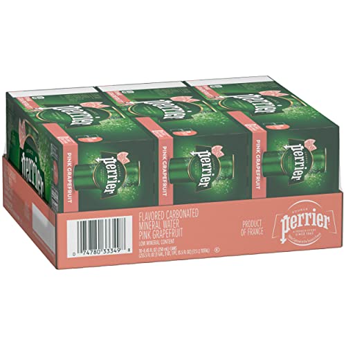 Perrier Pink Grapefruit Flavored Carbonated Mineral Water, 8.45